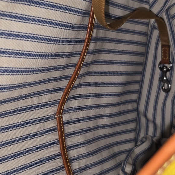 DOONEY AND BOURKE Nylon Hobo Shoulder Tote Bag Yellow Designer Bag - Picture 13 of 16